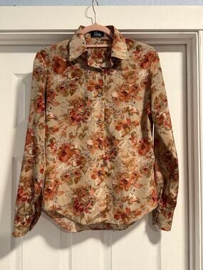 CLEARANCE Vintage Tucci Floral Blouse - Size 9/10